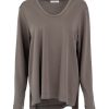 PHILOSOPHY CUPRO PIQUE V NECK TOP