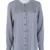 PHILOSOPHY SATIN STRIPES OVERSIZED SHIRT