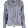 PHILOSOPHY SATIN STRIPES CROPPED TOP