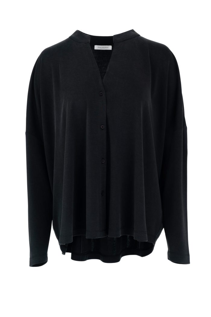 PHILOSOPHY CUPRO PIQUE OVERSIZED SHIRT