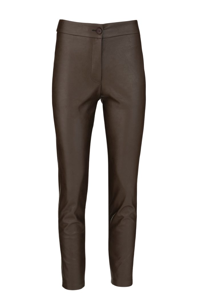 PHILOSOPHY LEATHER SLIM FIT PANTS
