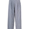 PHILOSOPHY SATIN STRIPES WIDE LEG PANTS