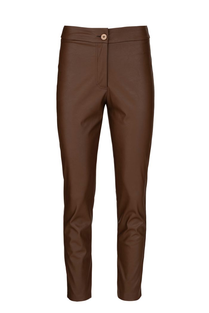PHILOSOPHY LEATHER SLIM FIT PANTS