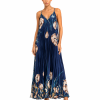 ANASTASIA+ME FLOWING PLEATED MAXI DRESS