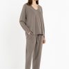 PHILOSOPHY CUPRO PIQUE V NECK TOP