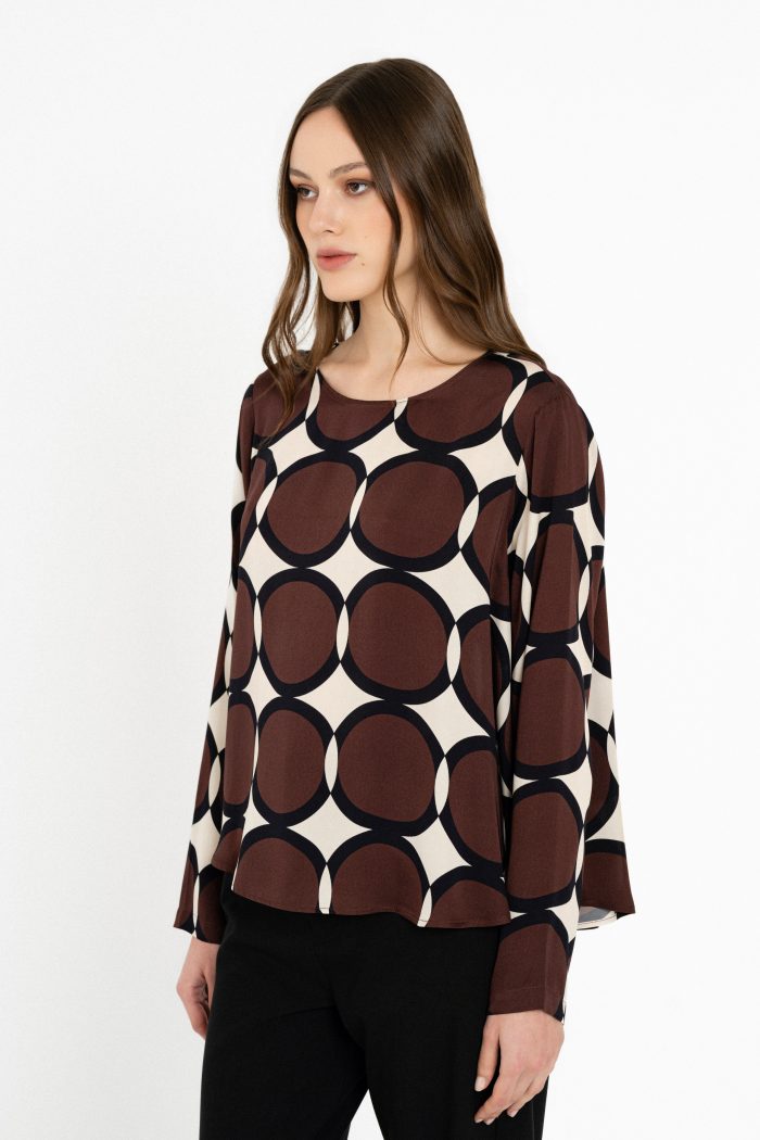 PHILOSOPHY SATIN PRINT TOP