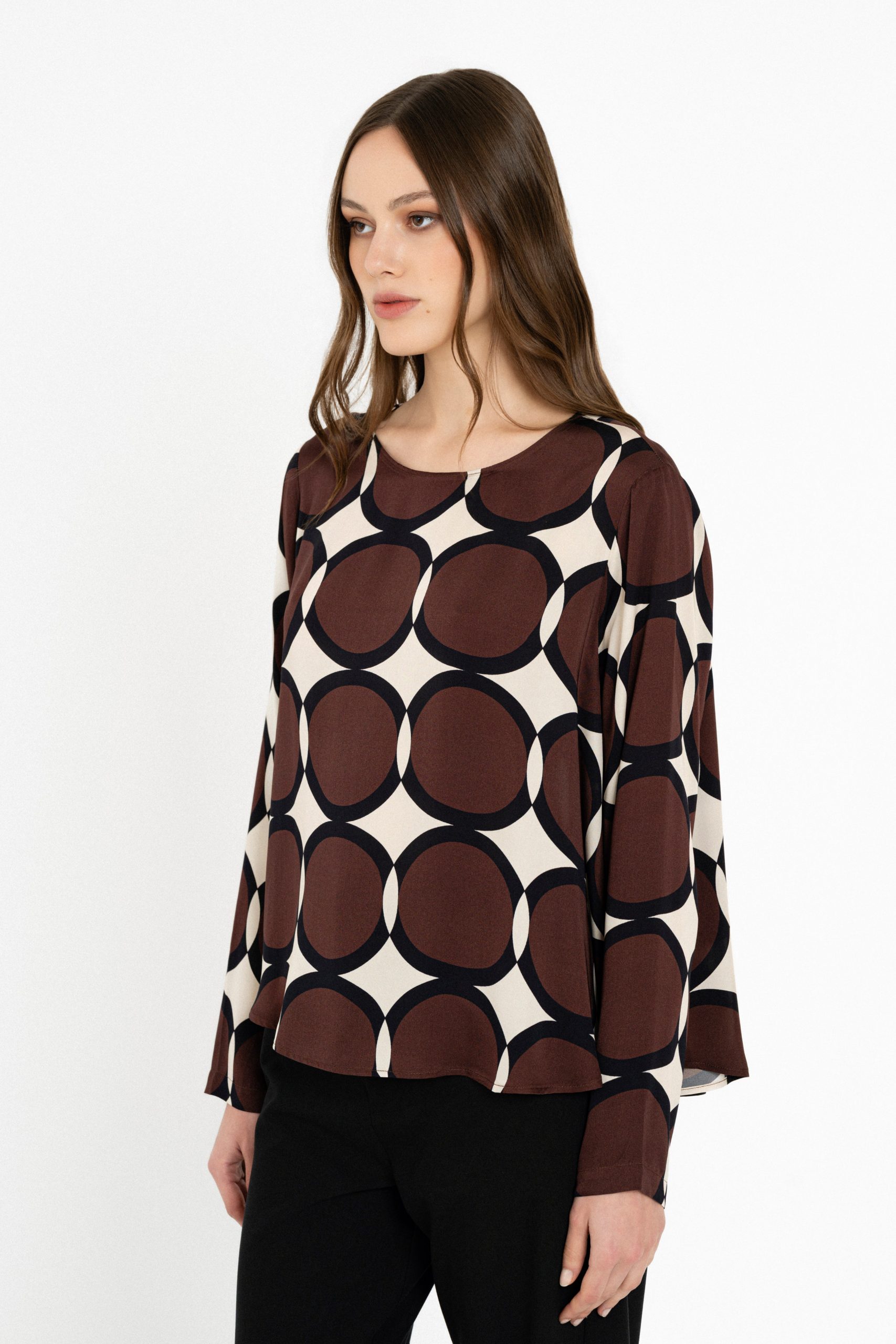 PHILOSOPHY SATIN PRINT TOP
