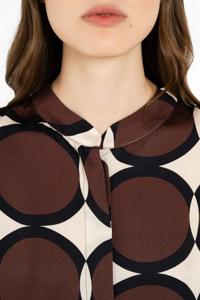 PHILOSOPHY SATIN PRINT TOP