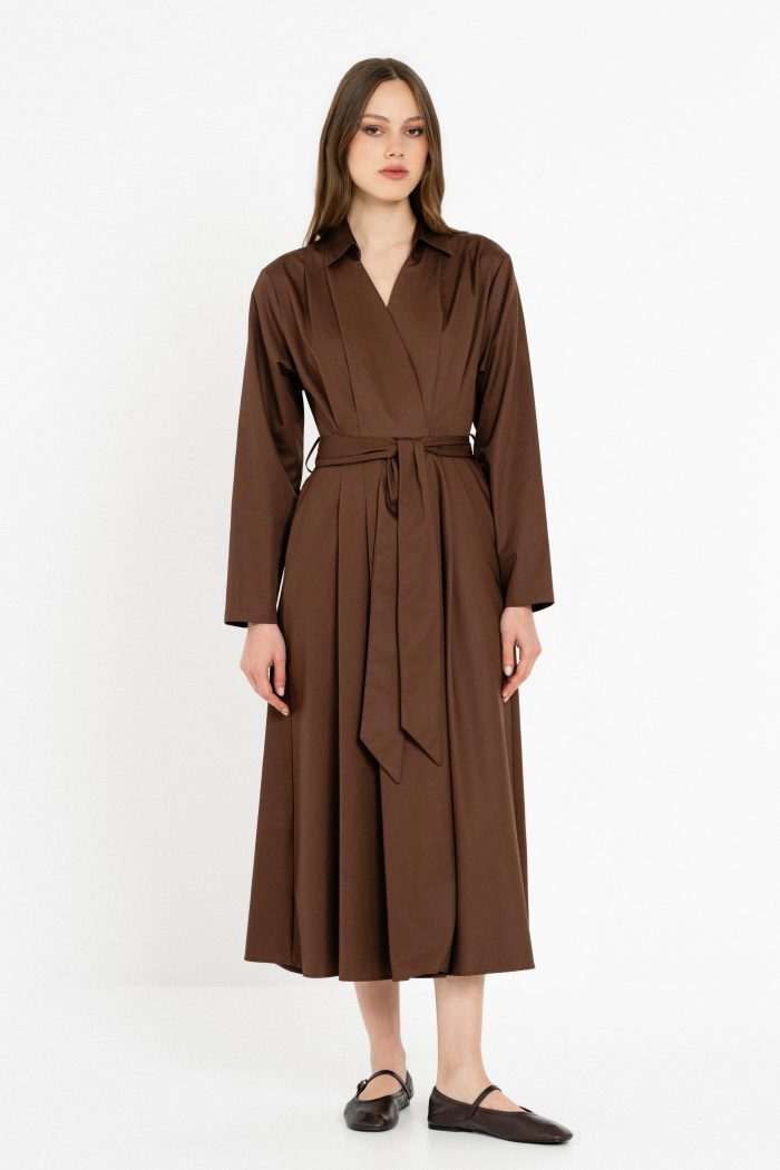 PHILOSOPHY POPLIN WRAP DRESS