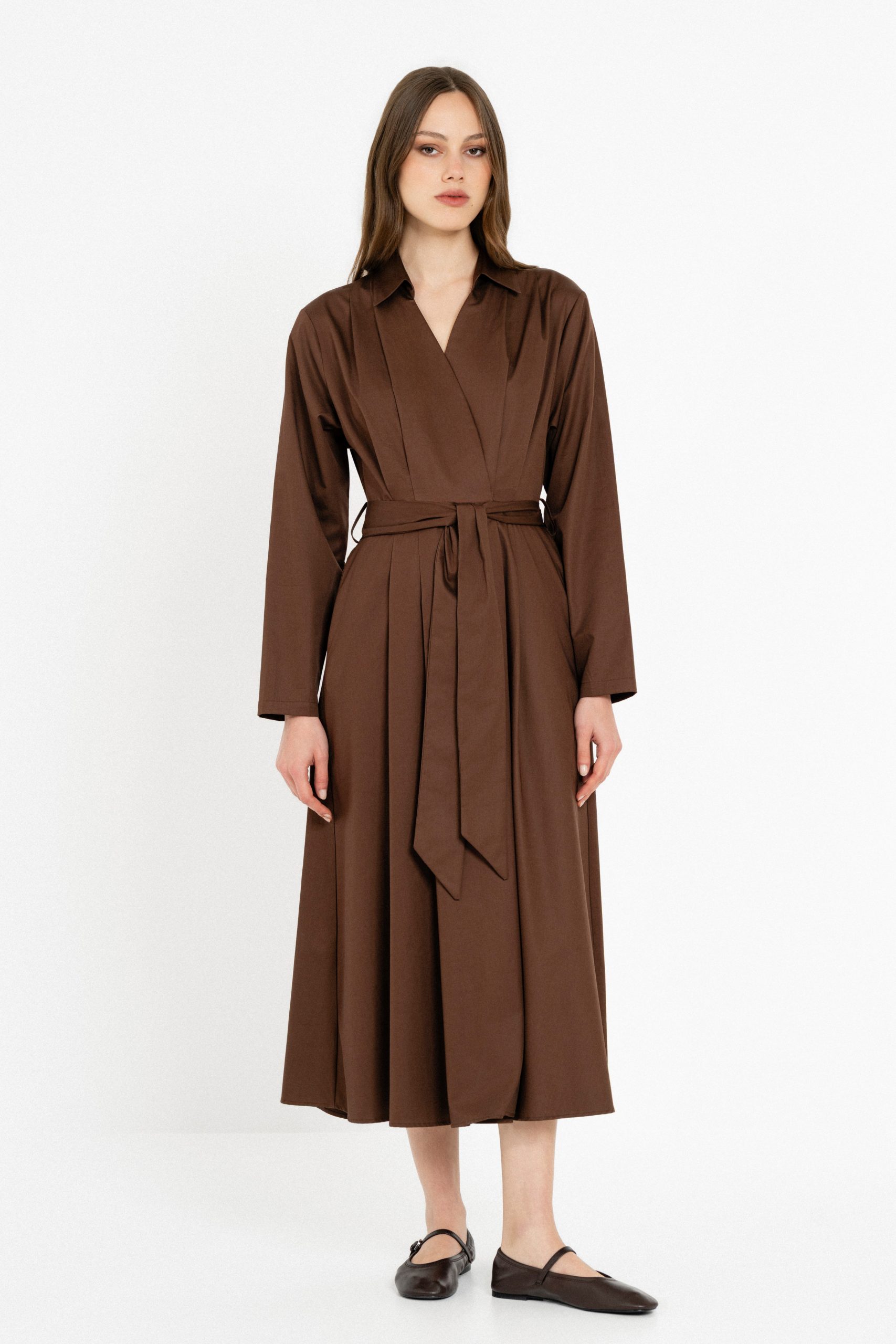 PHILOSOPHY POPLIN WRAP DRESS