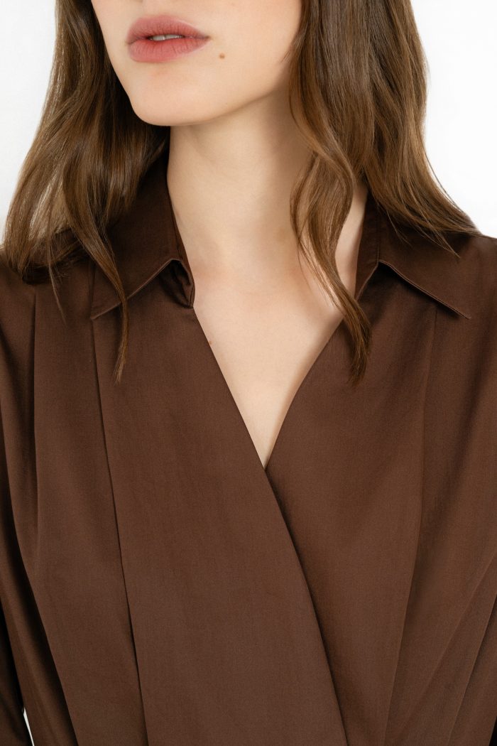 PHILOSOPHY POPLIN WRAP DRESS