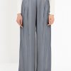 PHILOSOPHY SATIN STRIPES WIDE LEG PANTS