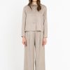 PHILOSOPHY SATIN STRIPES WIDE LEG PANTS