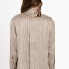 PHILOSOPHY SATIN STRIPES CROPPED TOP
