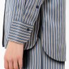 PHILOSOPHY SATIN STRIPES OVERSIZED SHIRT