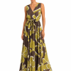 7587 ΛΙΜΕ ANASTASIA +ME ABSTRACT PRINT WRAP MAXI DRESS
