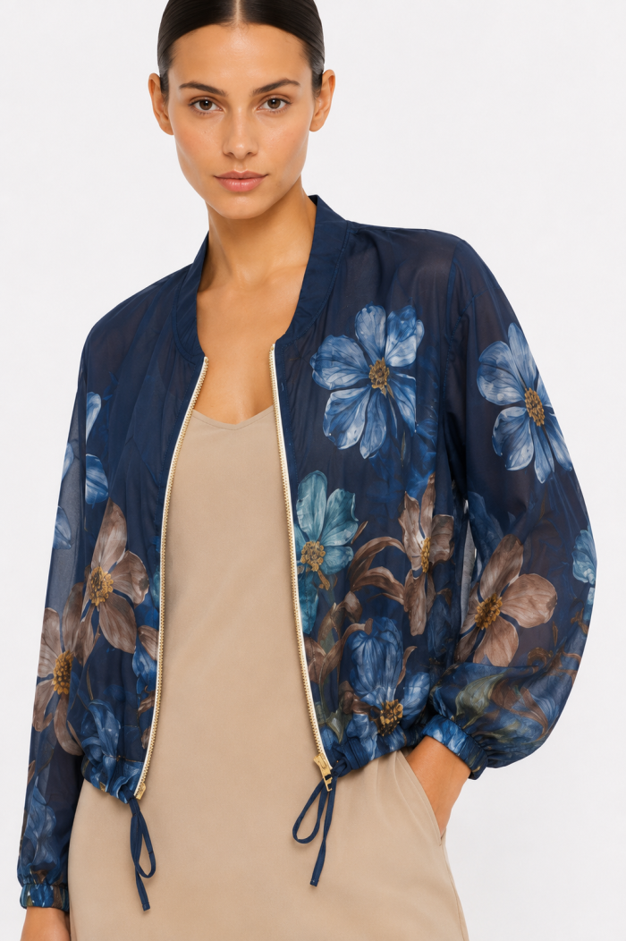 ANSTASIA+ME FLORAL LIGHTWEIGHT BOMBER JACKET