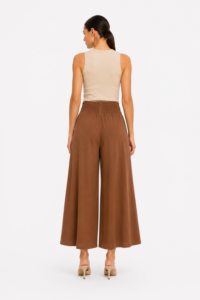 ANASTASIA+ME WIDE-LEG ELASTIC WAIST TROUSERS