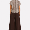 ANASTASIA+ME GEOMETRIC PRINT TIE-FRONT SHIRT