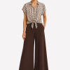 ANASTASIA+ME GEOMETRIC PRINT TIE-FRONT SHIRT