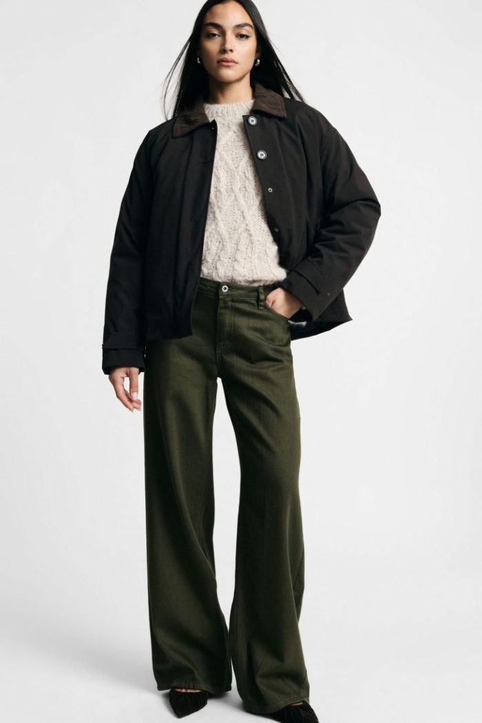 PLEASE FIVE POCKETS WIDE STRAIGHT LEG TROUSERS