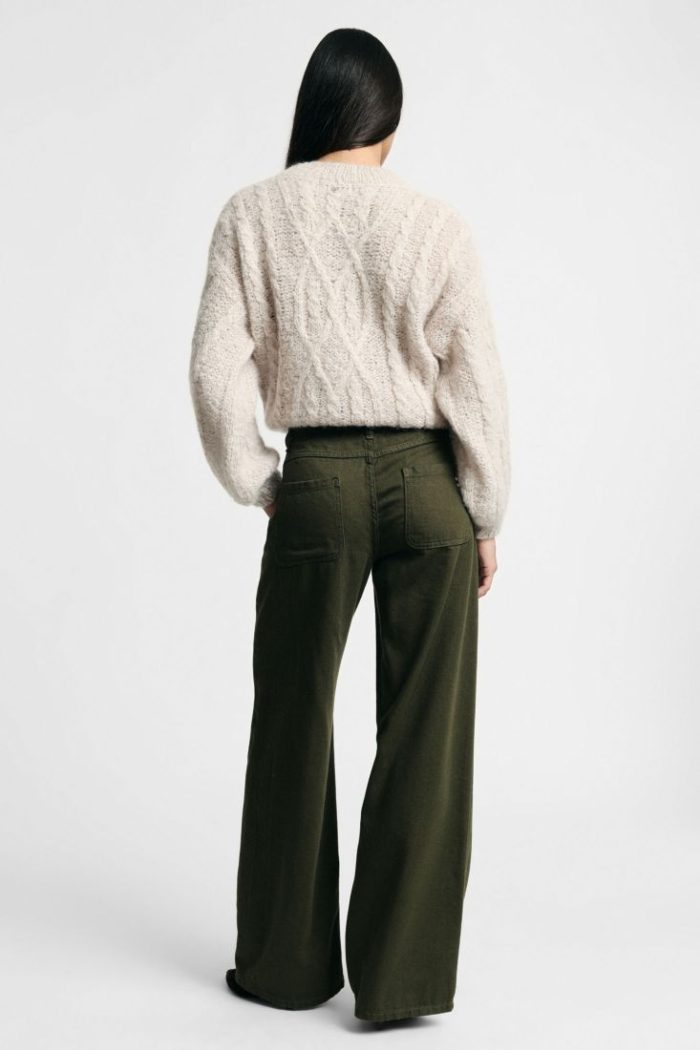 PLEASE FIVE POCKETS WIDE STRAIGHT LEG TROUSERS
