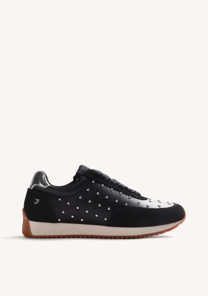 GIOSEPPO BLACK STUDDED SNEAKERS