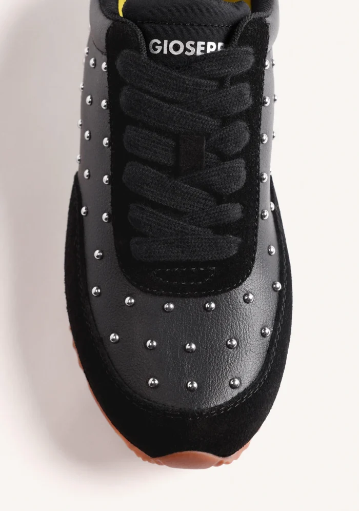 GIOSEPPO BLACK STUDDED SNEAKERS