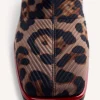 GIOSEPPO ELASTIC ANIMAL PRINT ANKLE BOOTS