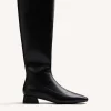 GIOSEPPO BLACK ELASTIC HIGH BOOTS