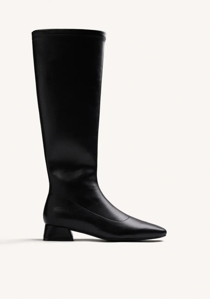 GIOSEPPO BLACK ELASTIC HIGH BOOTS