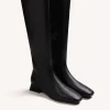 GIOSEPPO BLACK ELASTIC HIGH BOOTS