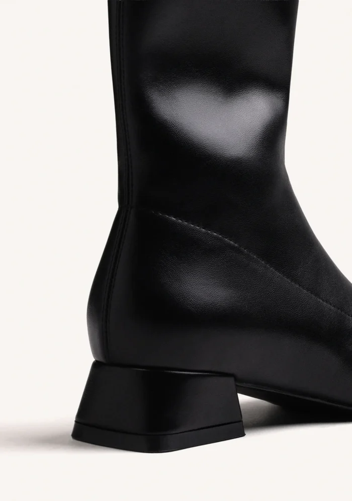 GIOSEPPO BLACK ELASTIC HIGH BOOTS
