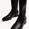 GIOSEPPO BLACK ELASTIC HIGH BOOTS