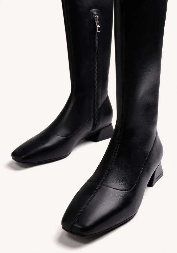 GIOSEPPO BLACK ELASTIC HIGH BOOTS