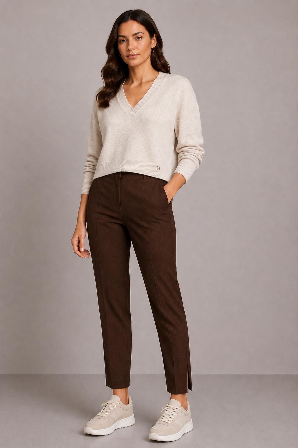PLEASE CROP KNIT SWEATER