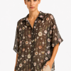 KAFE POYK. 1 ANASTASIA +ME FLORAL SHEER SHIRT