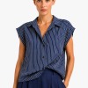 riga. 1 ANASTASIA+ME STRIPED SLEEVELESS SHIRT