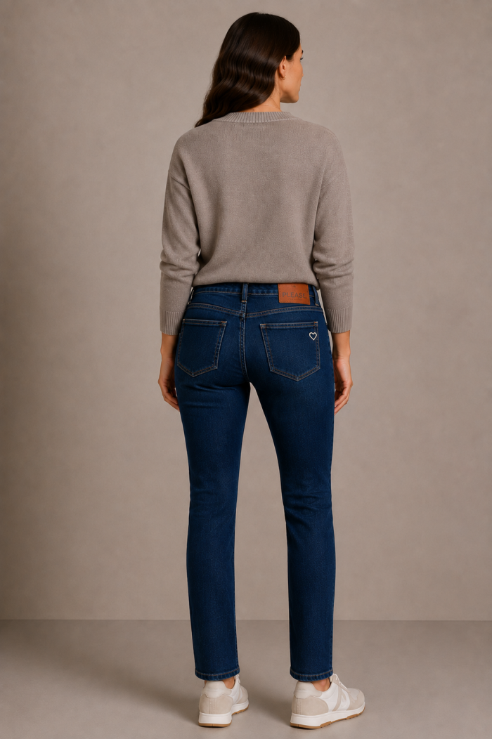 PLEASE BLUE DENIM PANTS