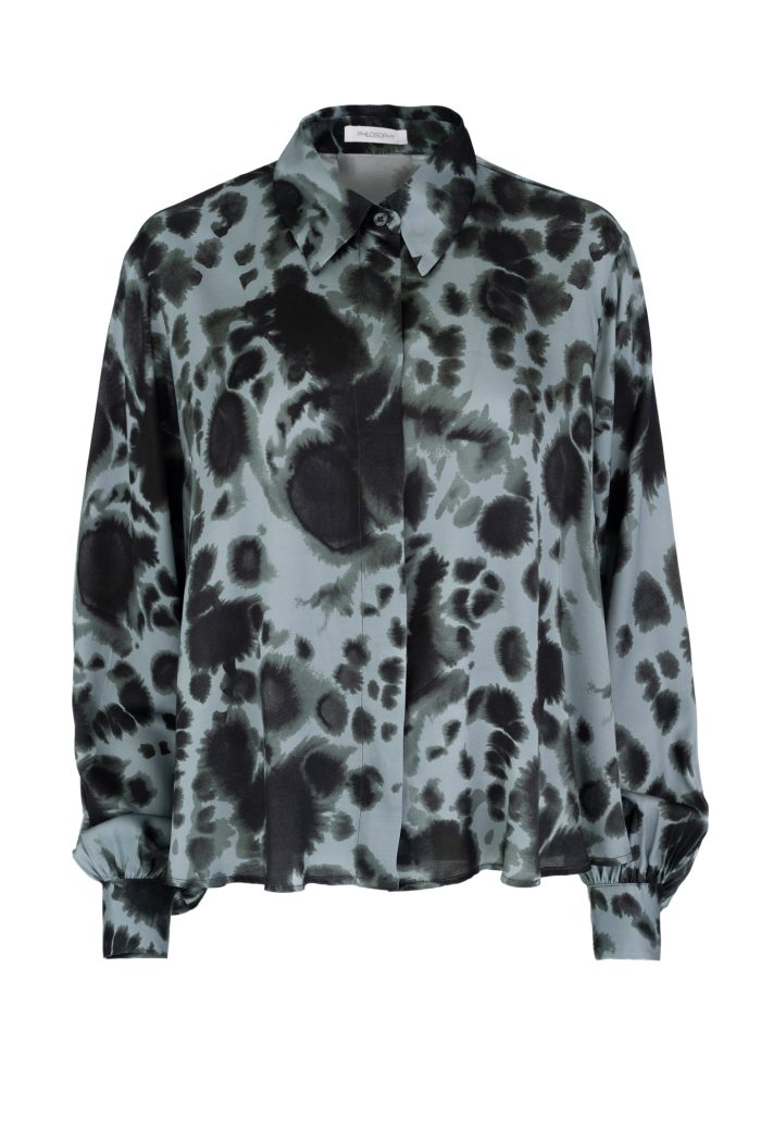 PHILOSOPHY SATIN PRINT SHIRT