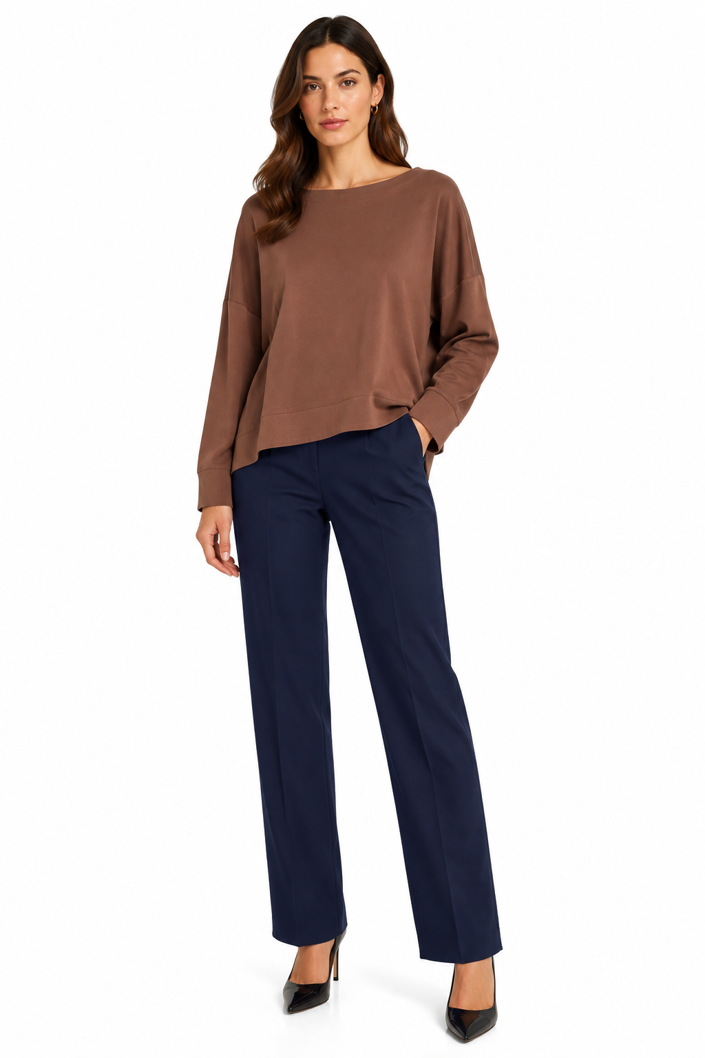 12088 PHILOSOPHY SATIN SANDWASHED TOP