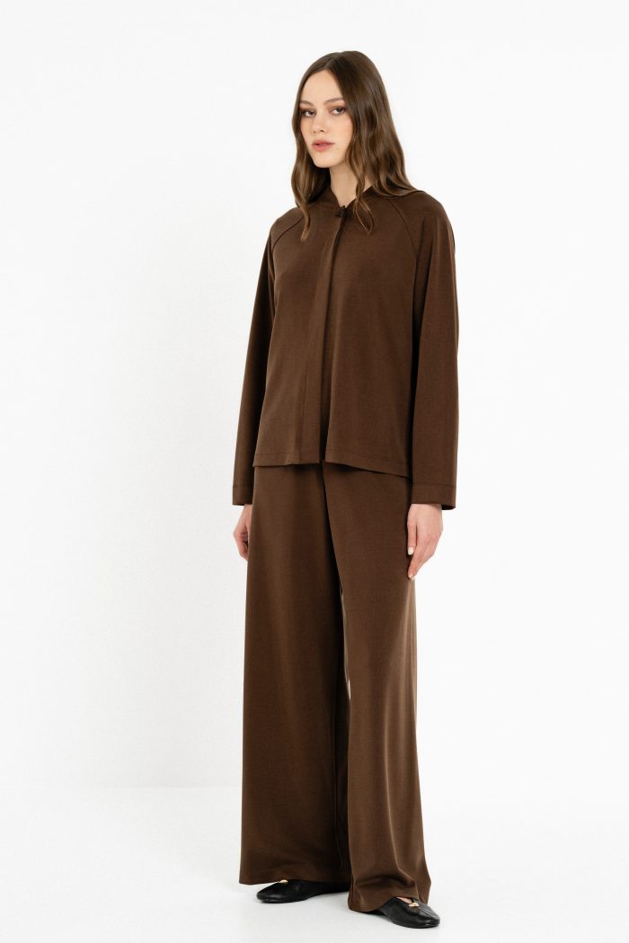 PHILOSOPHY HEAVY RIB SANDWASHED WIDE LEG PANTS