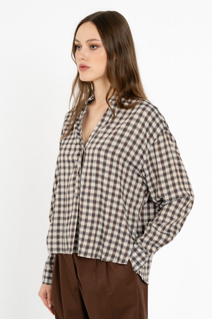 PHILOSOPHY PLAID TOP