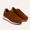 GIOSEPPO TAN STUDDED SNEAKERS