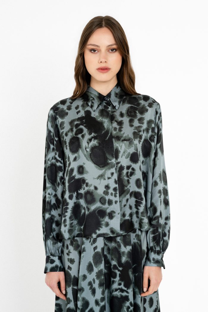 PHILOSOPHY SATIN PRINT SHIRT