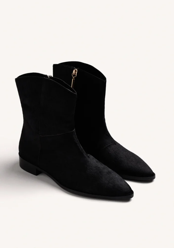 GIOSEPPO BLACK LEATHER ANKLE BOOTS