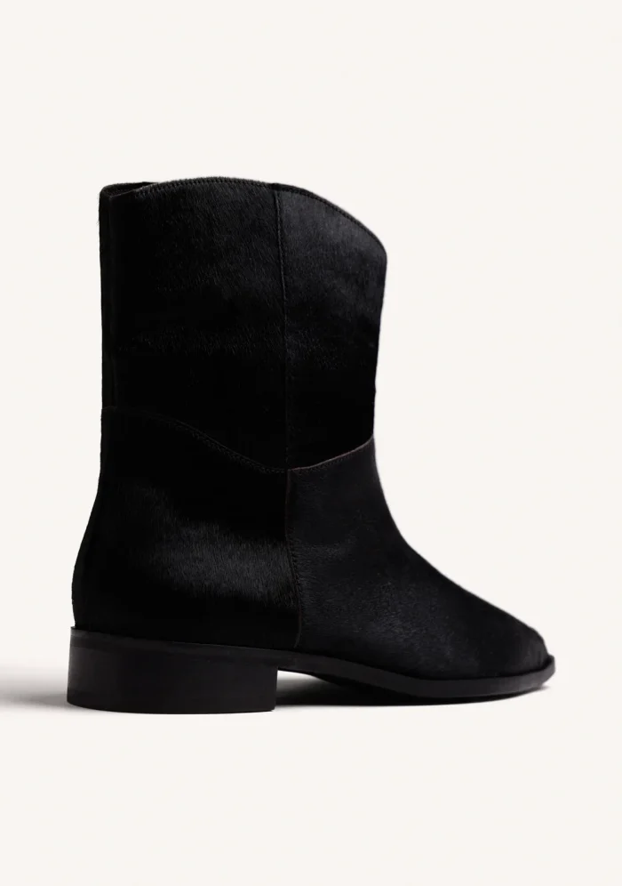 GIOSEPPO BLACK LEATHER ANKLE BOOTS