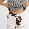 CACHE CACHE PRINTED STRAIGHT-LEG JEANS