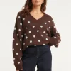 SMASHED LEMON SWEATER WITH POLKA DOT