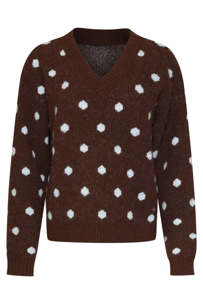 SMASHED LEMON SWEATER WITH POLKA DOT